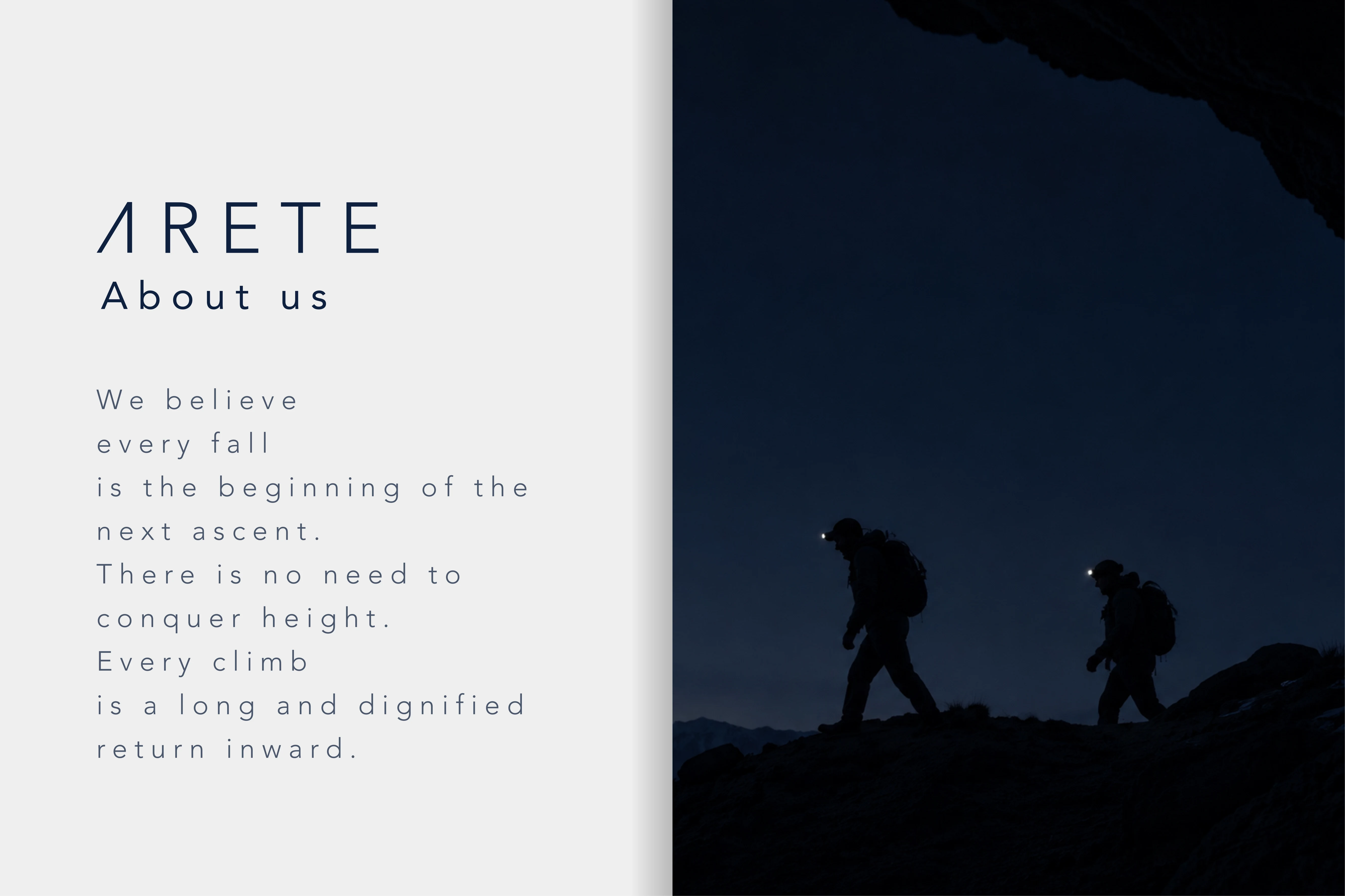 A misty mountain and horse spread explaining the meaning of ARETE